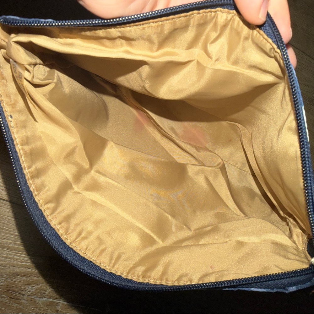 Coach Blue and White Signature Makeup Pouch Y2K - Picture 3 of 3